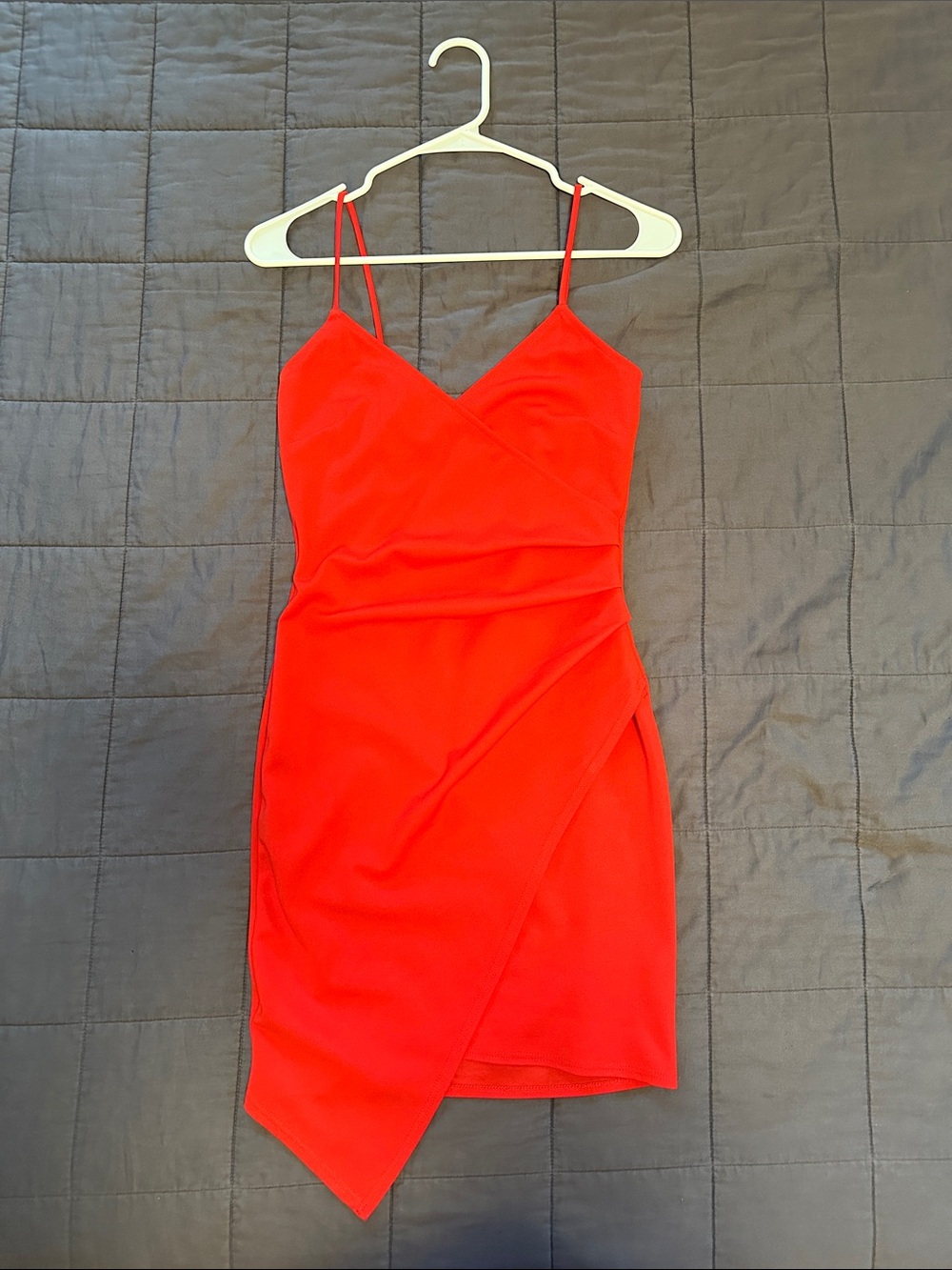 Charlotte Russe Bright Red Asymmetrical Mini Dress